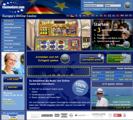 casinoeuro.com - Online Spielcasino im Internet